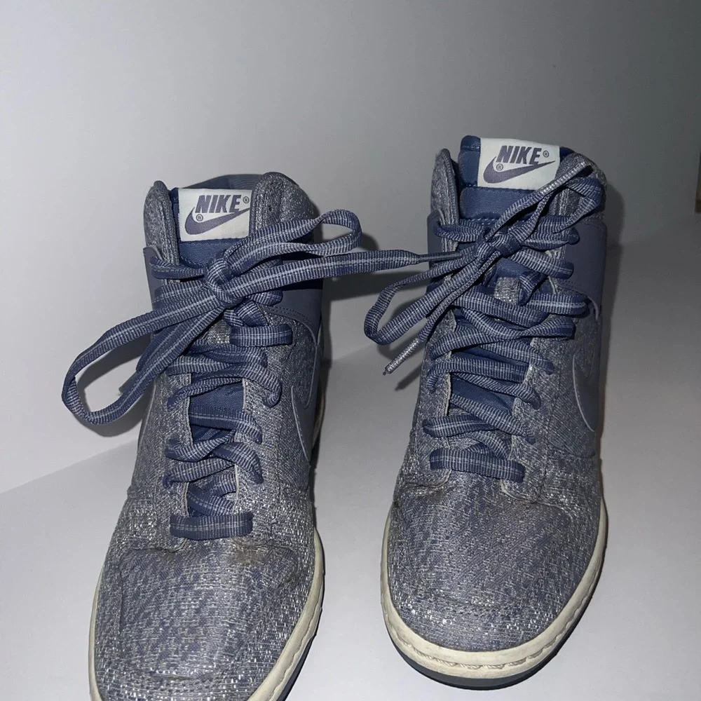 Nike Women's High-Top Wedge Athletic Shoes in Slate Gray